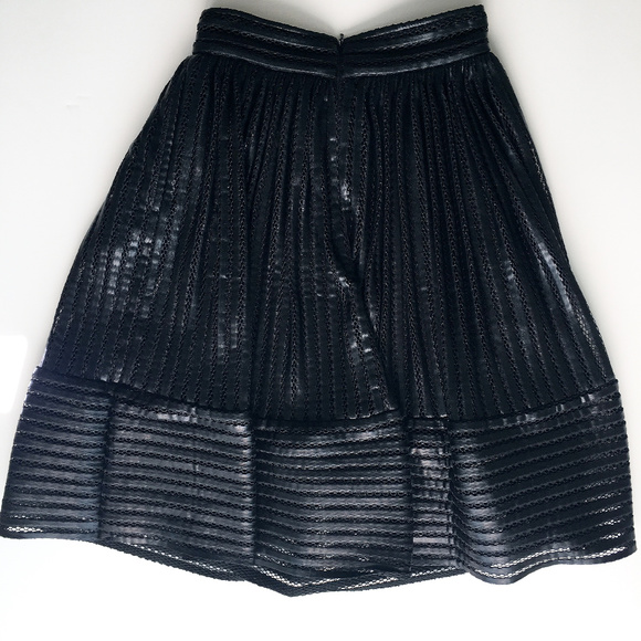 Maje James Mesh-stripe Flared Skirt - Picture 4 of 8